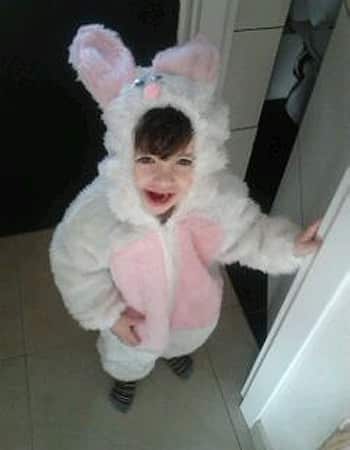 Adele before the terror attack in a bunny costume for Purim