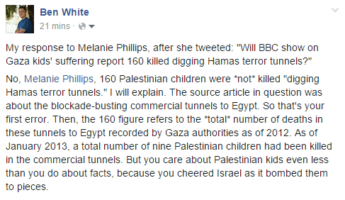 Ben White about Melanie Phillips