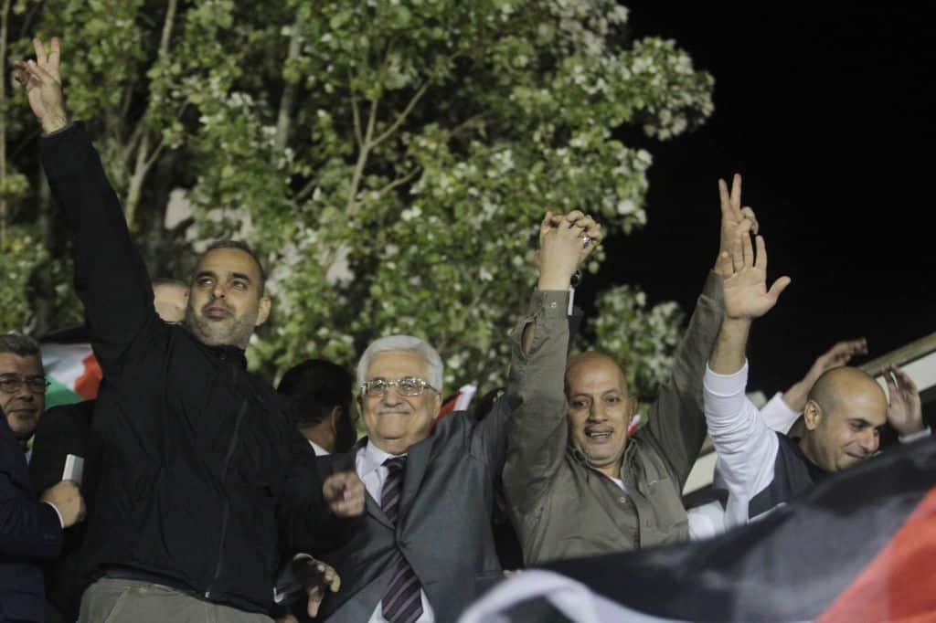 Abbas celebrates the release of Jew-murderers.