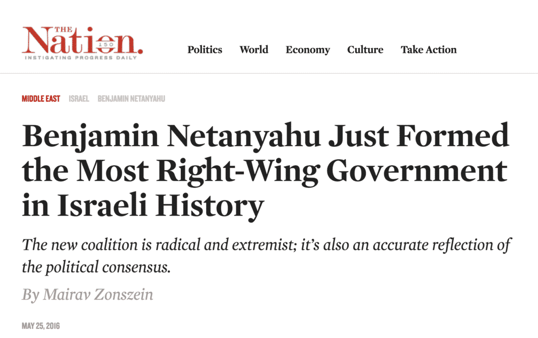 The Nation right wing Netanyahu