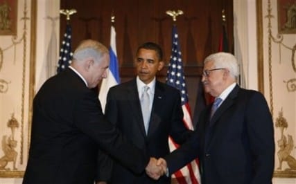 Obama Abbas Netanyahu