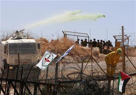 foul reuters bias israellycool israeli smelling cannon containing substance