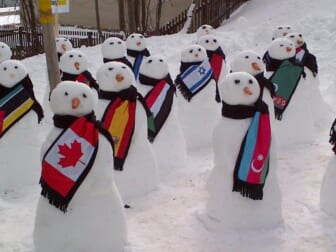 John Baird snow people in Davos