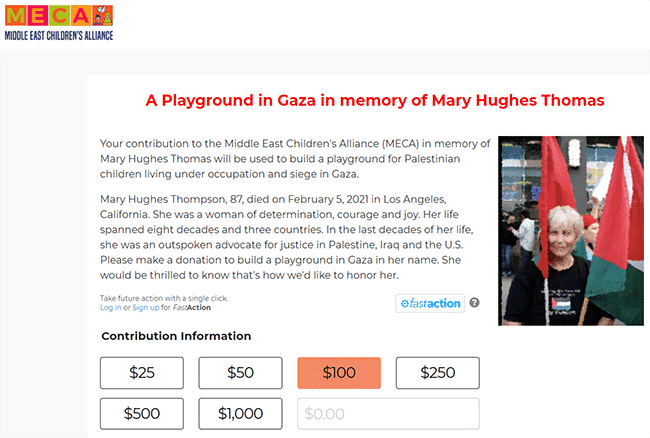 mary hughes thompson fundraiser