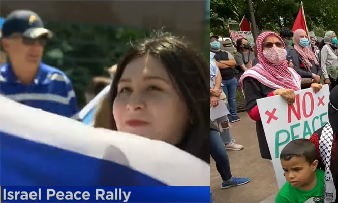 Israel vs anti Israel rallies