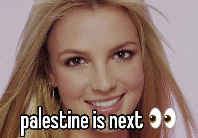 britney palestine meme