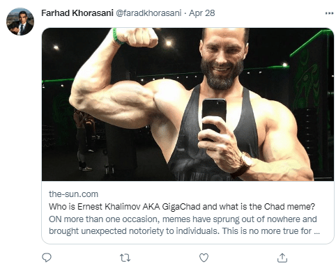 Who is Ernest Khalimov AKA GigaChad and what is the Chad meme