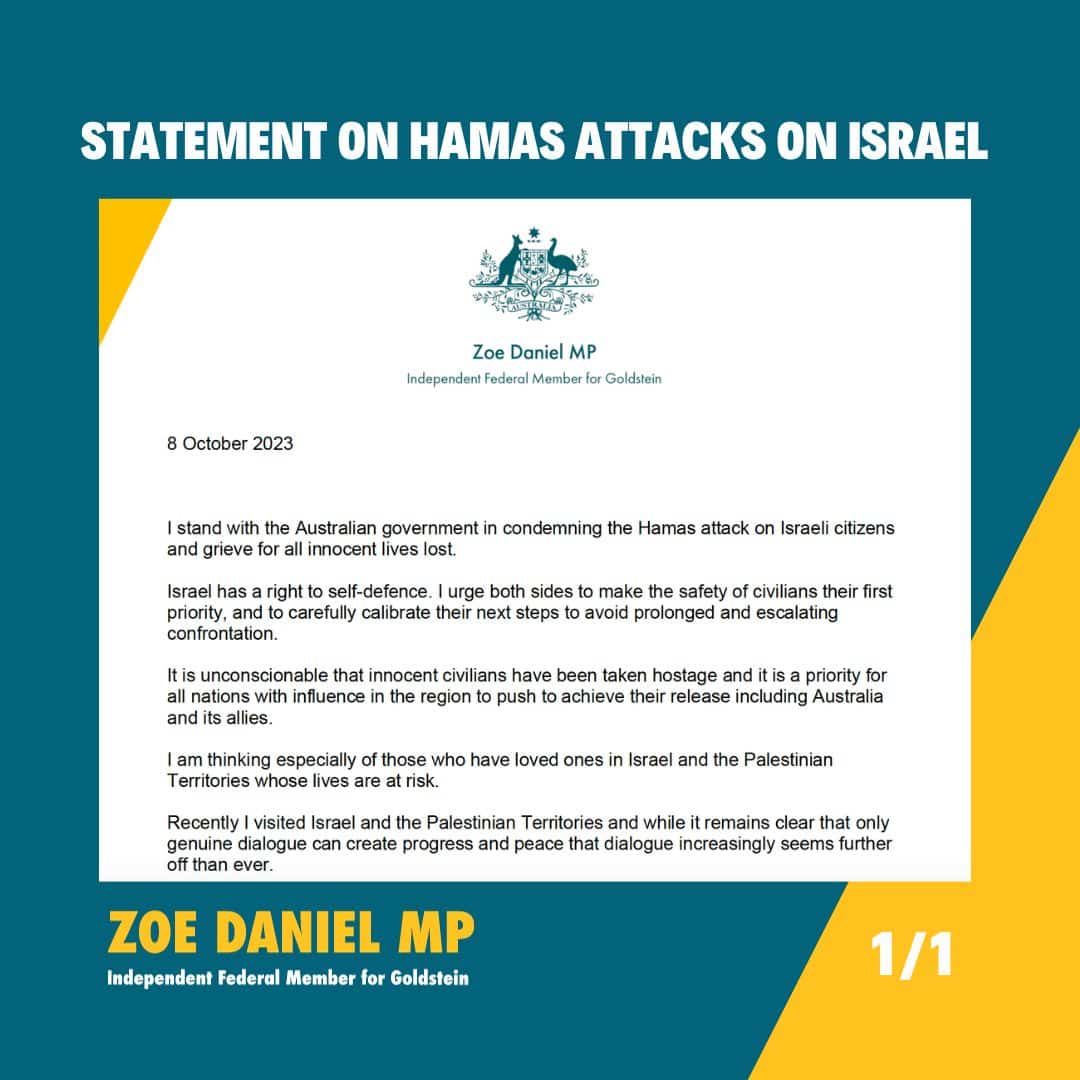 zoe daniel statement