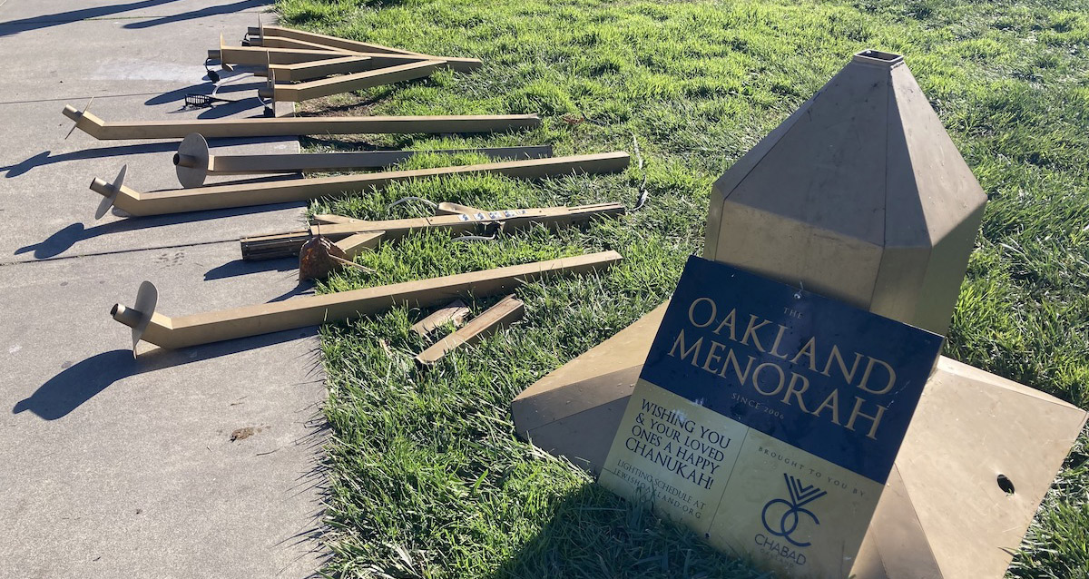 broken menorah