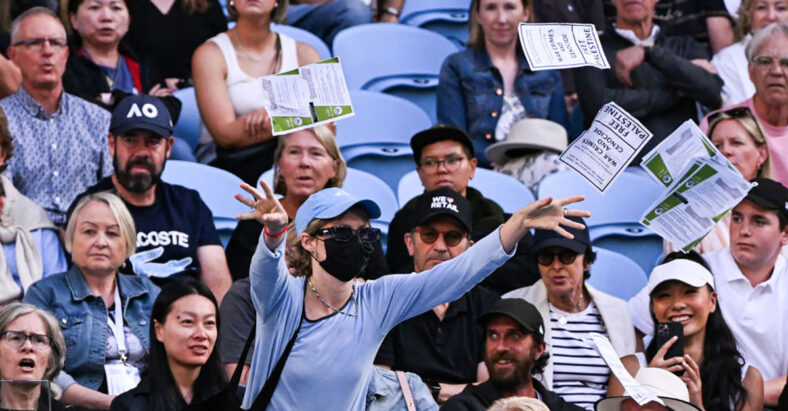 aussie open protester
