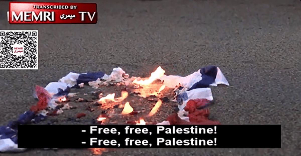burning US flag