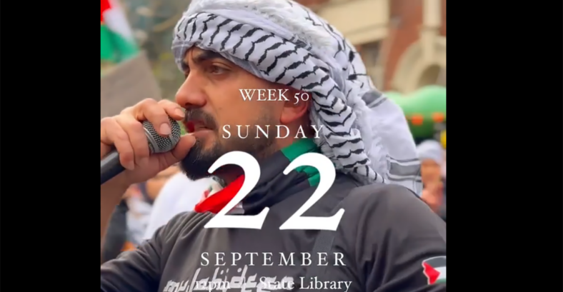 protester with shirt