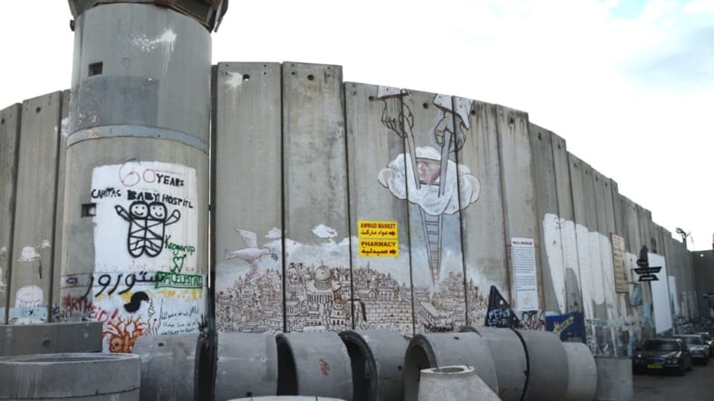 Wall around Bethlehem one tower