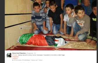 photo of Arab boys with dead baby