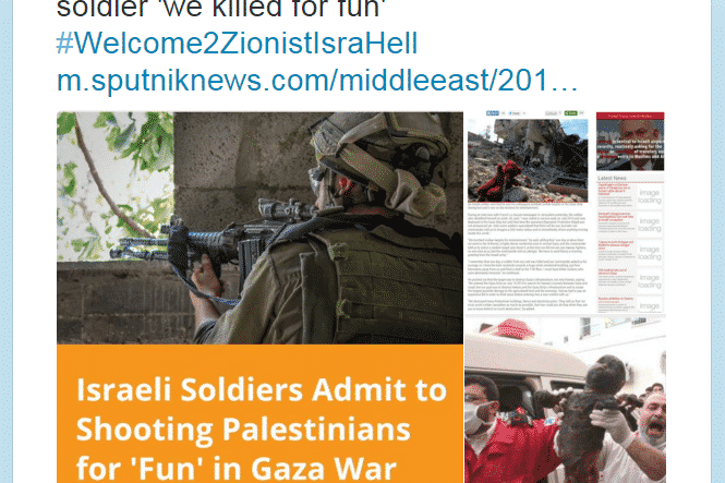 tweet using Breaking the Silence