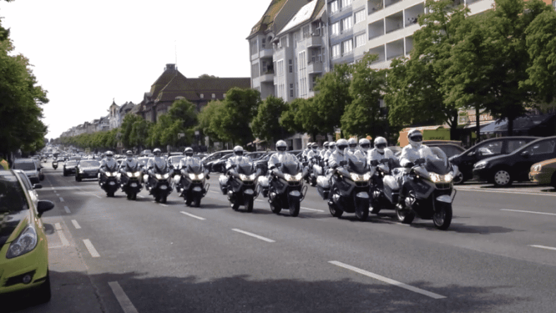 motorcyles from motorcade Berlin