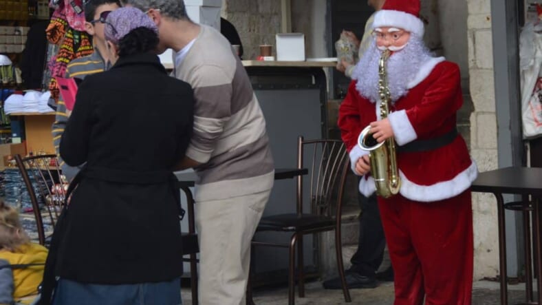 image Santa Claus figure in Old City