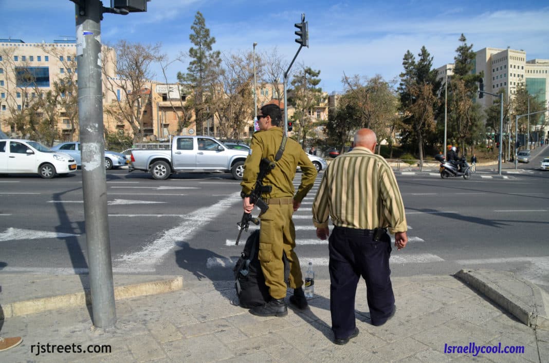 image Palestinian man, Arab and Israel soldier photo, picture of armed IDF and Palestinain