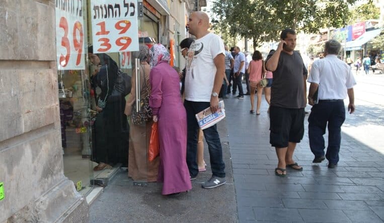 Muslim women shopping on Jaffa Street