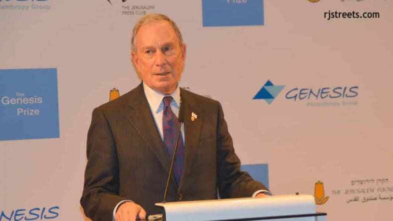 Michael Bloomberg speaking in Jerusalem
