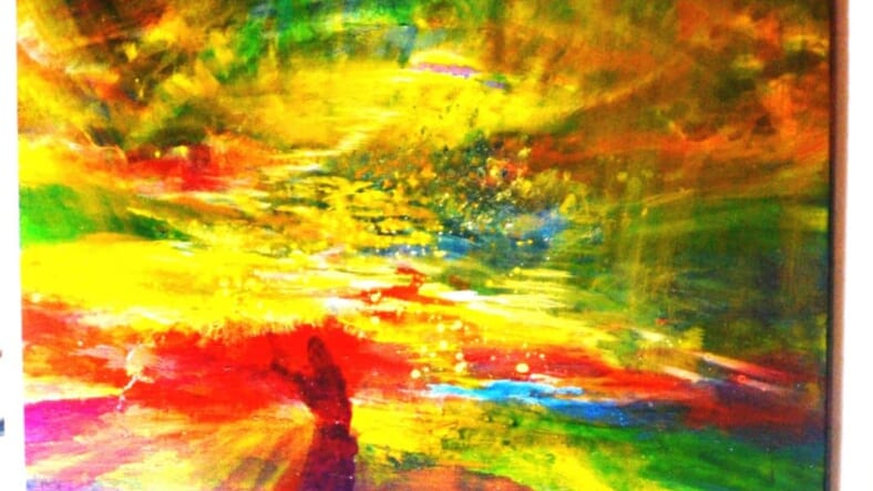 Longing for a Hug acrylic by Yoram Raanan