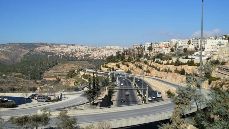 image of Jerusalem building, photo north view Jerusalem, picture occupied territory Israel