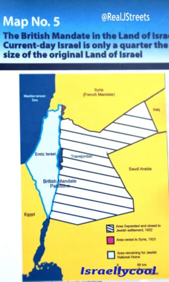 image map of Israel in British Mandate 1922