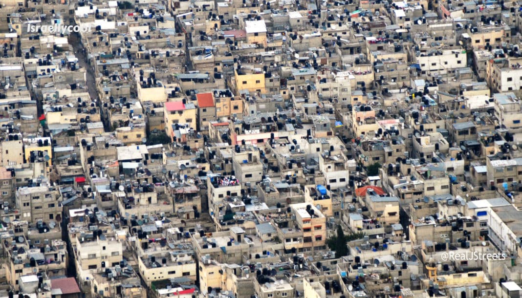 crowded housing in refugee camp in Nablus