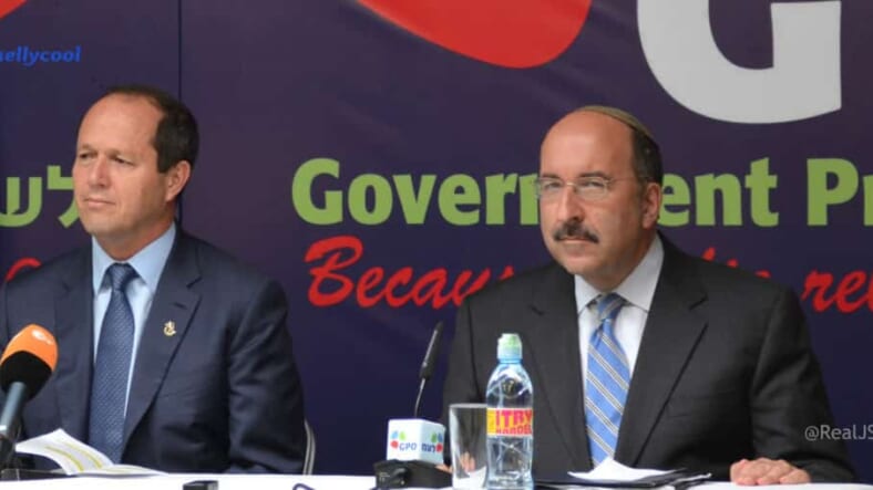 Jerualem mayor BArkat and Amd Dore Gold