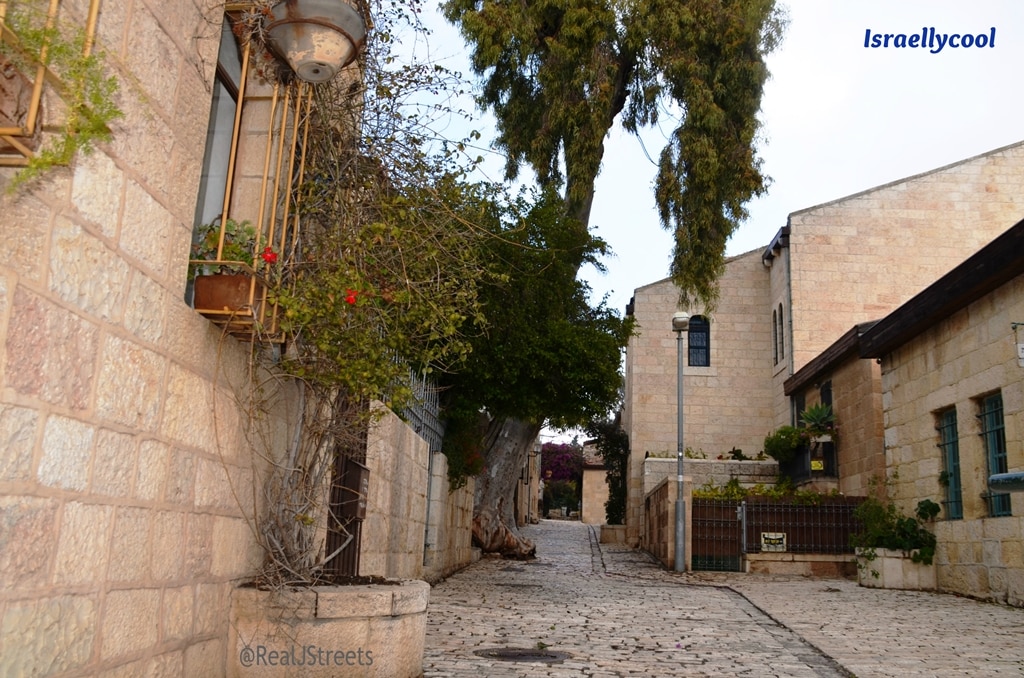 Yemin Moshe street Jerusalem's oldest neighborhood