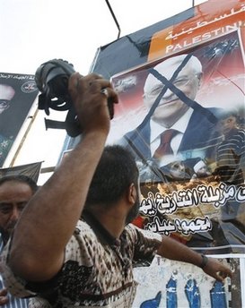 Mahmoud Abbas poster- AP