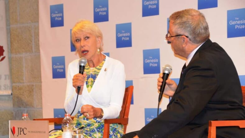 Helen Mirren press conference Genesis Prize