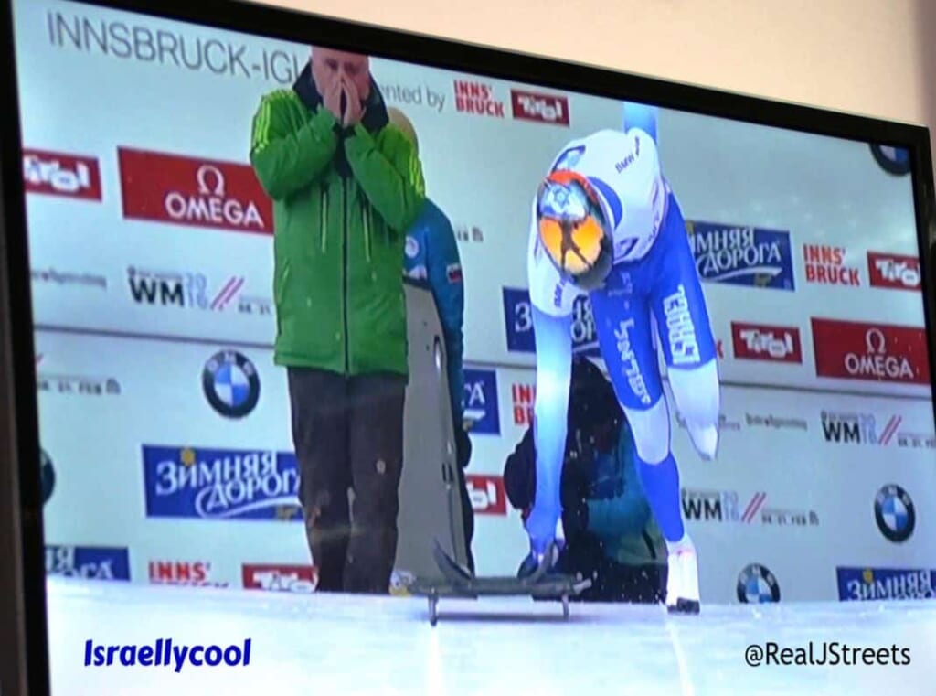 Skeleton racer Jewish athlete AJ Edelman