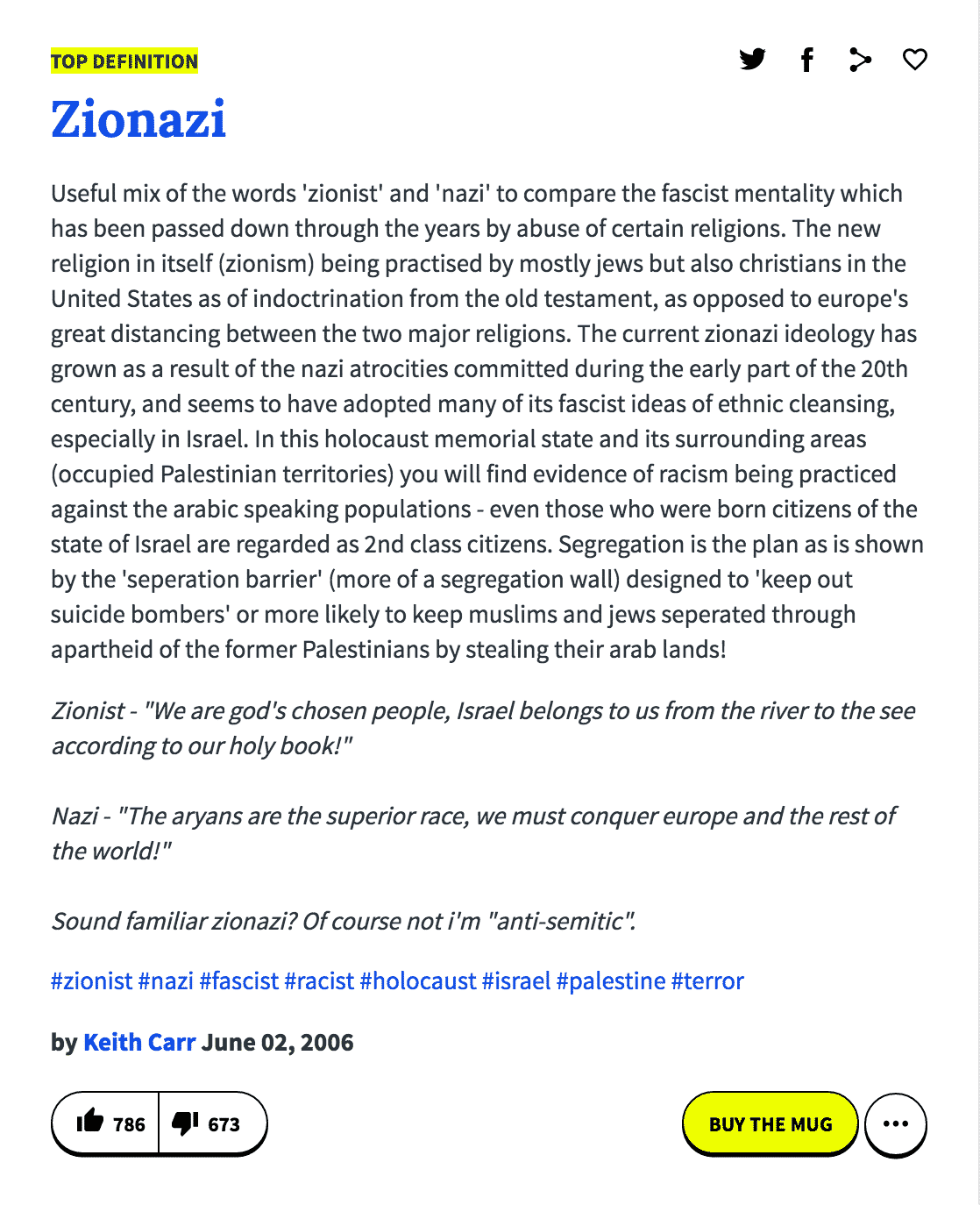 Urban Dictionary Zionazi 1