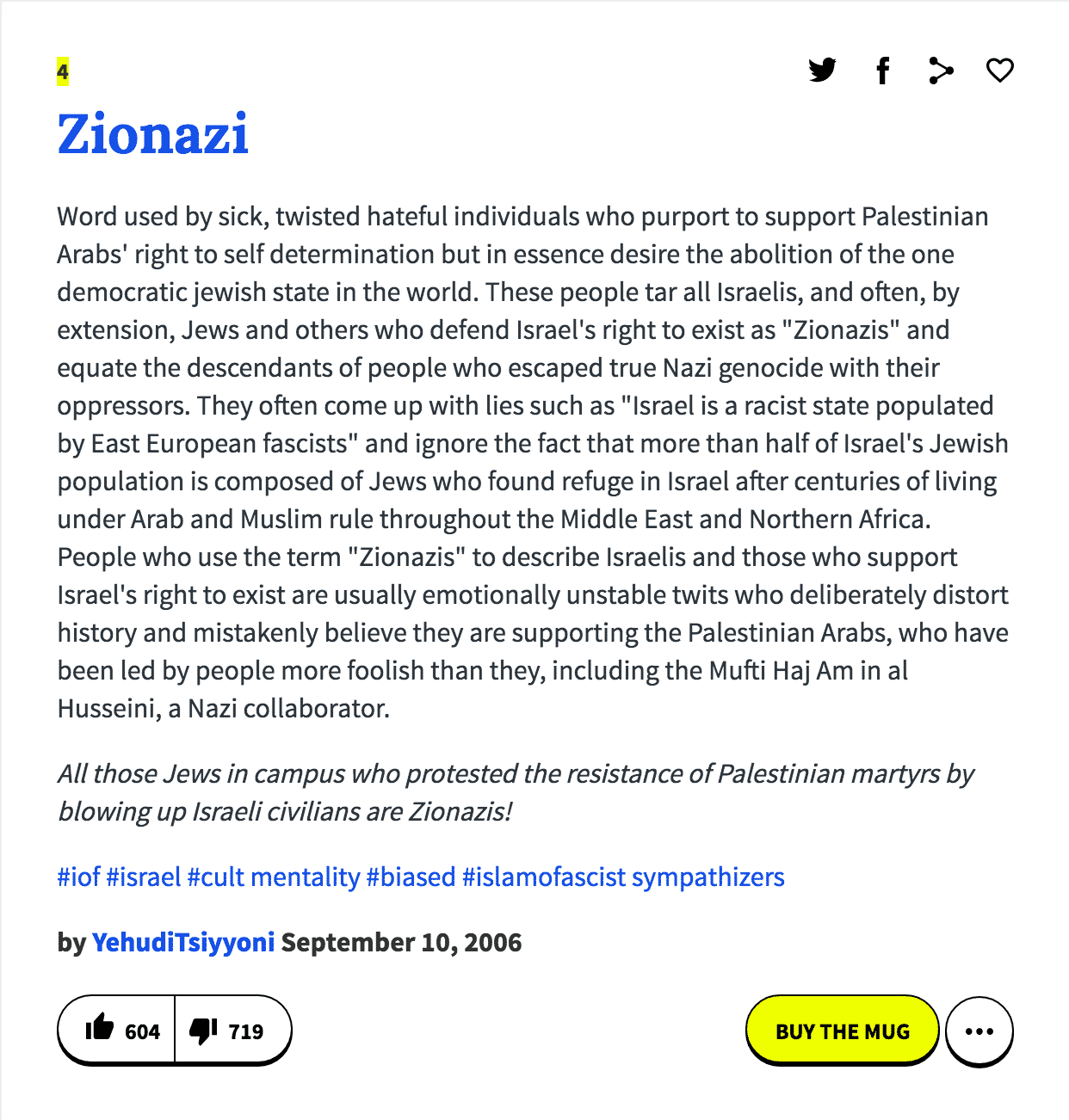 Urban Dictionary Zionazi 3