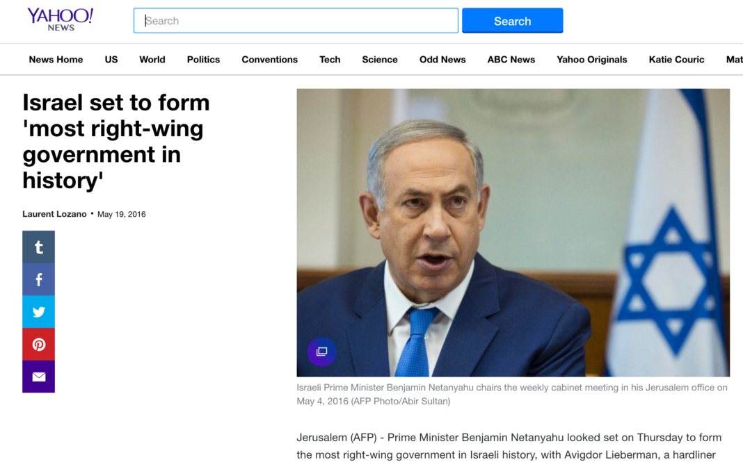 Yahoo Right-Wing Netanyahu