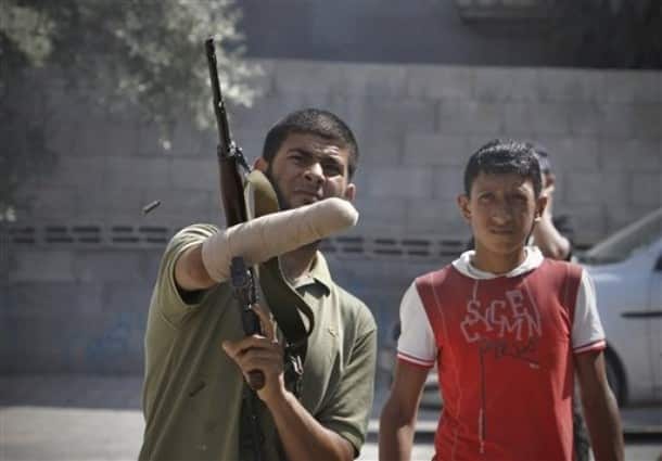 palestinian firing into air palestinian firing into air