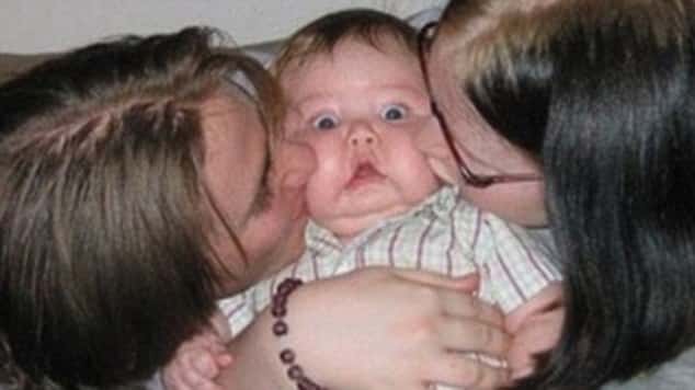 frightened baby