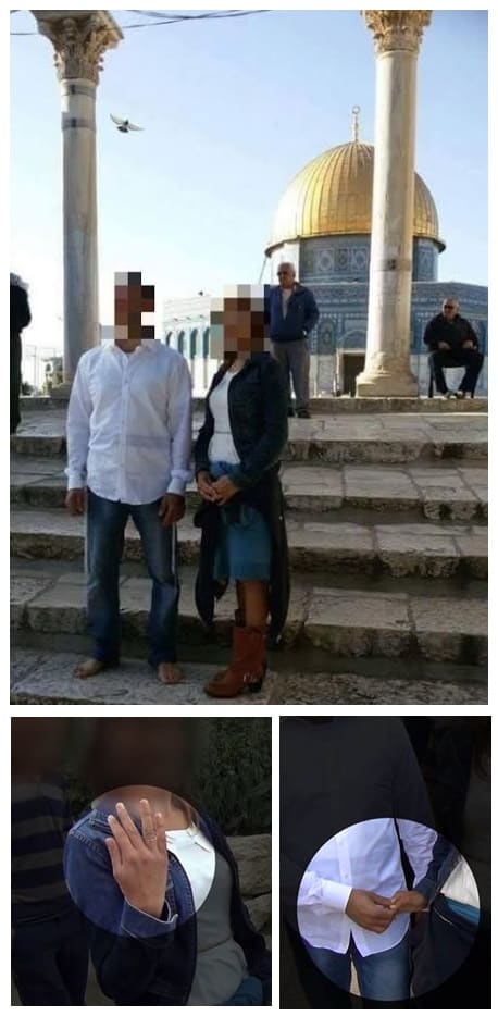 This Jewish couple were forced to conduct their wedding in secret at Judaism's holiest site. (Photo Credit: Facebook)
