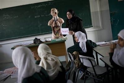 Palestinian teacher - AP