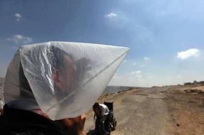 plastic bag protester - Reuters