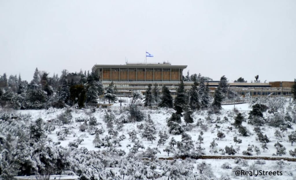 knesset snowy day