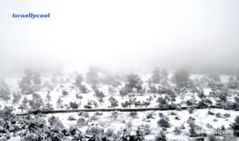image valley of cross in snow and fog