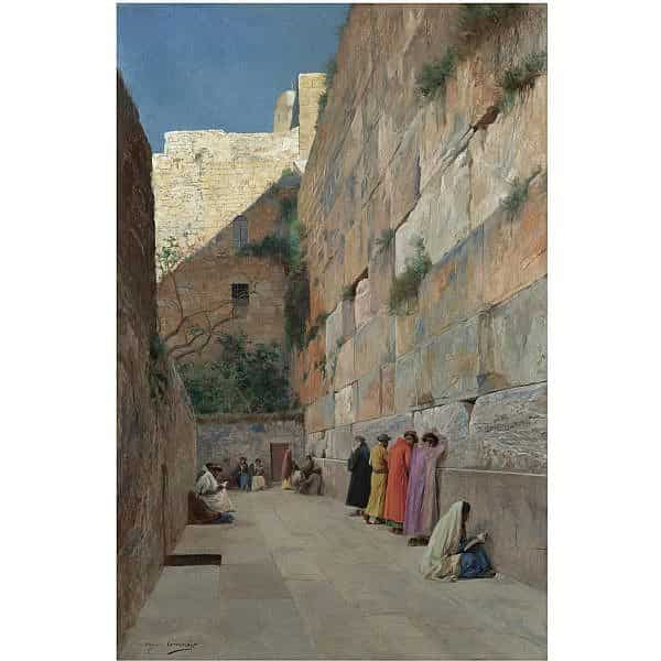 The Wailing Wall by Eugene Alexis Girardet, 1898