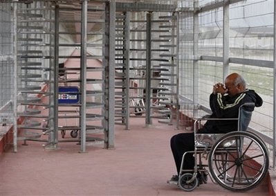 Palestinian in wheelchair